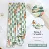 Pantalones de Maternidad y Postparto Imitación Algodón Xiyue Primavera-Verano, Cintura Alta, Ajustables, No Oprimen, Pantalones Finos para Casa para Postparto