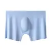 Ropa interior de seda de hielo para hombre de verano, bóxers para hombre ultradelgados, de secado rápido, transpirables, de alta elasticidad, talla grande, en stock, al por mayor