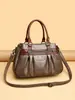 Bolsa de mão feminina 2026 novo estilo, bolsa tote plissada da moda para mulheres de meia-idade e idosas, bolsa de ombro, bolsa transversal, grande capacidade