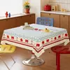 Toalha de Mesa de Luxo Leve de Alta Qualidade Impermeável e à Prova de Óleo Estilo Retro Americano Dopamina Tapete para Mesa de Jantar Estilo Ins Toalha de Mesa para Mesa de Centro