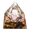 Nuevo Producto Transfronterizo Bola de Cristal Rosa Natural Grava de Piedra Ojo de Tigre Ornamento de Pirámide Resina Epoxi Decoración para el Hogar