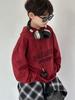 Moletom com Capuz Masculino Primavera e Outono 2026 Novo Estilo Infantil Algodão Puro Top Solto Casual Roupa Infantil para Crianças Pequenas e Médias