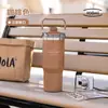 Copo Térmico Portátil de Mão para Duas Bebidas, Floral 3D, para Carro, Armazenamento Frio, Portátil, para Exterior, Vácuo, Copo de Presente