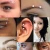 Plataforma de comercio electrónico transfronterizo exclusivamente para uñas de cejas con bola de diamante de arcilla completa, acero inoxidable, joyería de perforación multicolor, venta directa de fábrica de 3 mm