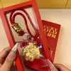 Pingente do Cavalo do Zodíaco de Ouro Puro 2026, Chaveiro de Ouro para Ficar Rico Instantaneamente, Presente para Namorada ou Melhor Amiga, Presente de Ano Novo