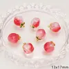 Fruta Morango Pingente de Vidro Artesanal DIY Acessórios Pingente de Colar Brincos Pulseira Acessórios Semi-acabados Atacado