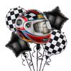 Comercio Exterior Venta Caliente Tema de Carreras Set de Globos de Película de Aluminio 18 pulgadas Neumático Casco Globo de Película de Aluminio Globo Decorativo Venta al por Mayor