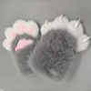 Luvas de Pelúcia Super Fofas, Exposição de Anime Bidimensional Fantasia de Animal Adereços de Cosplay, Luvas Sem Dedos Simuladas de Garra de Animal, Luvas Coloridas