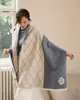 Novo cachecol de outono e inverno estilo coreano, de cashmere sintético, dupla face com cadeado de coração, versátil para ambientes com ar condicionado, xale quente, aquecedor de pescoço para estudantes