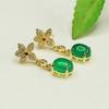 Pendientes de Flor de Calcedonia Verde Aiyu Pendientes de Botón de Ágata Roja Moda para Mujer Fábrica Venta al por Mayor Dropshipping S4013009