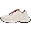 Zapatillas casuales blancas y rojas estilo papá para mujer, nuevo modelo 2024, zapatos deportivos casuales de suela gruesa que aumentan la altura, zapatillas de nicho para mujer