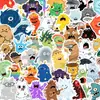 50 Lindos Pegatinas de Graffiti de Monstruos Pequeños de Dibujos Animados para Cuadernos Pegatinas Creativas DIY para Decoración Venta al por Mayor Transfronteriza