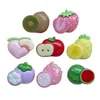 Mini Accesorios de Frutas Artificiales de Resina Kiwi Piña Melón Accesorios de Frutas Pasador Funda de Teléfono Móvil Material de Botón