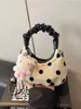 Moda Transfronteriza Bolso de Hombro Coreano de Lunares para Mujer, Bolso Versátil Tipo Dumpling, Nuevo Bolso Cruzado de Hombro Simple y Elegante 2026