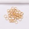 Anel Aberto Banhado a Ouro 18K com Preservação de Cor para DIY Colar Pulseira Conexão Anel Fechado Material Acabamento Fivela Anel Aberto Atacado