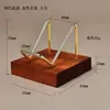 Soporte de Exhibición de Cristal de Madera de Nogal para Adornos de Jade, Minerales y Piedras