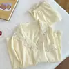 Pijama de mujer estilo chic, algodón nube, manga larga, encaje dulce francés, tacto de alta gama, adecuado para primavera y otoño, se puede usar como ropa de casa