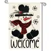 Popular Bandera de Jardín de Lino de Amazon, Decoración Invernal para Patio Nevado, Nuevo Producto Cálido, Muñeco de Nieve Lindo, Venta Directa de Fábrica
