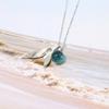 Colar novo cauda de peixe água-marinha 2018 moda espuma sereia corrente clavicular fornecimento de fábrica feminino