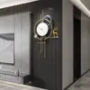 Reloj de Pared Psique Sala de Estar 2025 Nuevo Lujo Ligero Celebridad de Internet Creativo Elegante Rejilla Decorativa para el Hogar