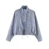 Ropa europea y americana transfronteriza para mujer ZA AliExpress producto nuevo de venta caliente chaqueta top casual simple con cuello alto de manga larga