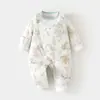Macacão de Bebê para Meninas, Novo Estilo Outono e Inverno, Algodão Acolchoado, Roupa de Algodão Engrossada e Quente para Meninos