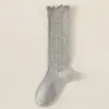 Calcetines de Red con Volantes y Encaje Estilo Coreano Ins Tendencia Jk Calcetines de Malla Hueca para Pantorrilla Calcetines Largos de Tubo Estilo Ballet Holgados