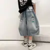 Shorts de Mezclilla para Niños Verano 2026 Nuevo Estilo para Niños Mayores, Shorts de Verano de Cinco Puntos para Niños Modernos