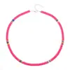 Colar de Cerâmica Soft Colorido Transfronteiriço Cor Mista Cor Sólida Estilo Feminino Corda Artesanal Gargantilha de Cerâmica Soft Atacado