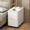 2026 Nuevo Modelo Mesa de Noche Inteligente Simple Pequeña Estrecha Mesita de Noche para Dormitorio con Cerradura de Contraseña y Altavoz con Carga Inalámbrica