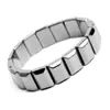 Pulseira Magnética de Terapia de Perda de Peso Europeia e Americana, Pedra Redonda Preta, Hematita Magnética, Pulseira Elástica para Cuidados com a Saúde