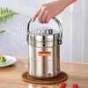 Xian Bao Cubo de Aislamiento al Vacío de Acero Inoxidable 304 Fiambrera Térmica Portátil Multicapa de Gran Capacidad para Estudiantes y Oficinistas
