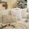 Nova Capa de Almofada de Natal com Lantejoulas, Bordado de Árvore de Natal, Rena, Floco de Neve, Almofada de Cabeceira, Decoração de Festa