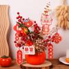 Festival de primavera de 2024, Año Nuevo, Dragón, decoración de Año Nuevo, todo va bien, refrigerio de Año Nuevo, decoración de caqui, flor artificial, acebo, fruta roja