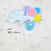 Decoración para pastel de cumpleaños enchufe para hornear vaca bebé de resina adornos de biberón para bebé de un año tarjeta de feliz cumpleaños para un año