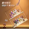 Caixa de Armazenamento de Figuras Transparente para Desktop Suporte de Exibição de Blocos de Construção Grande Capacidade Caixa de Exibição de Modelos Pop Mart Blind Box