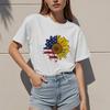 2025 Exportação Europeia e Americana Moda Feminina Verão Nova Fabricante Peça Única Personalizada Camiseta com Estampa 3D Gola Redonda Manga Curta para Mulheres