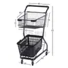 Carrinho de Compras Dupla Camada para Supermercado, Carrinho para Shoppings, Lojas de Conveniência, Ktv, Barracas de Rua, Carrinho de Compras Popular Online de Pegar Bonecos Atacado