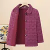 Top Holgado Otoño Invierno para Abuela Ropa para Mujeres de Mediana Edad y Mayores Ropa para Personas de 70 Años Abrigo Grueso Cálido con Forro de Terciopelo Largo Medio