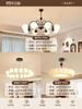 Lámpara de araña vintage estilo francés para sala de estar, nuevo modelo 2026, luz principal minimalista de mediados de siglo 'Magic Bean' negro, iluminación de alta gama para dormitorio