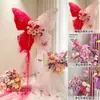 Decoración de Mariposa de Tule Artificial de Moda para Montaje de Escena de Habitación de Boda, Decoración Colgante de Personajes de Boda para Sala de Estar Soñadora