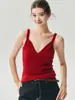 Camisola de tricô de cashmere com decote em V estilo coreano, renda vazada, camada interna feminina outono/inverno, blusa básica slim