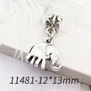 1 Mariposa Elefante Tortuga Colgante de Agujero Grande Accesorio Aleación DIY Pulsera Collar Pulsera con Dijes de Agujero Grande