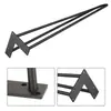 Estoque de fábrica móveis simples perna de mesa de metal perna de mesa preta perna de ferro perna de mesa em forma de U perna tipo grampo de cabelo