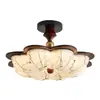 Luz de Teto para Quarto Flor de Tecido Criativa Formato Esférico Proteção Ocular Espectral Completa Através de Arco Quarto Infantil Quarto Principal Sala de Estudo Luz Ferro