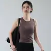 Alças Duplas nos Ombros, Bojo Integrado, Respirável, Malha de Ajuste ao Corpo com Patchwork, Colete Esportivo para Primavera e Verão