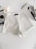 Estilo Delgado de Verano Chica Atractiva Pantalones Cortos Negros Estilo Coreano Pantalones Cortos Calientes de Deseo Puro Moda Versátil Pantalones Cortos Casuales Cintura Elástica Pantalones de Ciclismo