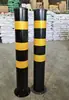 Postes de advertencia de tubería de acero reflectante, postes anticaída desmontables, postes de aislamiento de carretera, barreras de carretera fijas engrosadas, postes de advertencia al por mayor