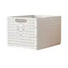 Cesta de Almacenamiento de Plástico Cesta de Almacenamiento de Cocina Caja de Almacenamiento de Escritorio de Baño Cesta de Almacenamiento de Imitación de Ratán Caja de Almacenamiento de Snacks