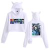 Venta Caliente Transfronteriza BLUE LOCK Blue Prison Sudadera Periférica con Forro Polar Suéter de Orejas de Gato anime